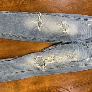 Hollister Light Blue Distressed Boyfriend Jeans